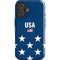 USA Flag Stars iPhone 16 Plus Impact Case